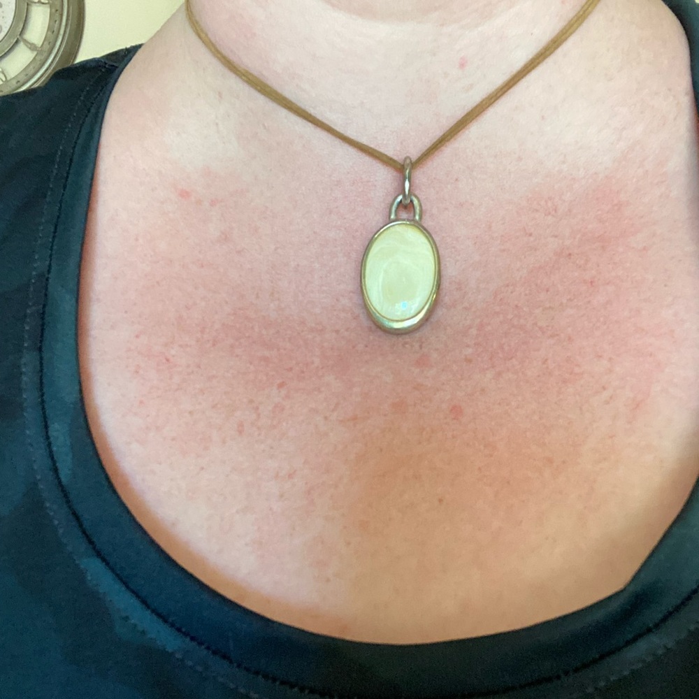 Corded leather necklace